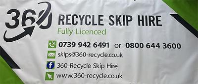 360 skip hire logo